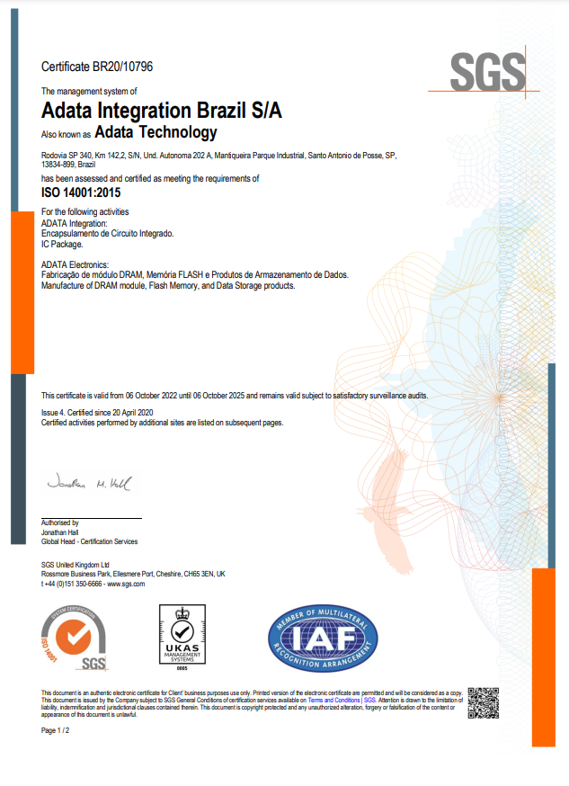 ISO14001 : 2015(Brazil)