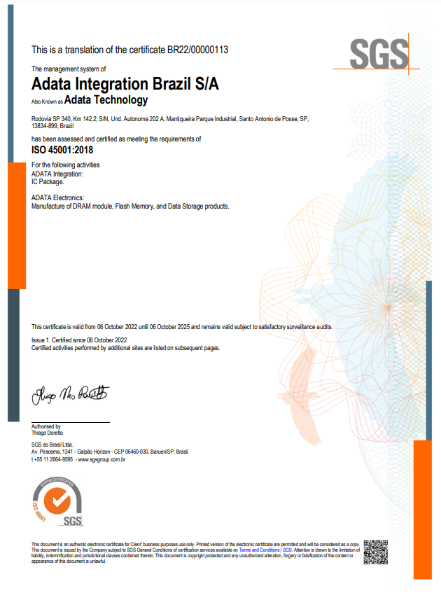 ISO45001 : 2018(Brazil)